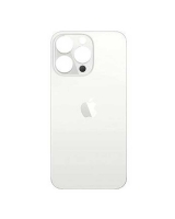 Tapa Trasera de Cristal iPhone 13 Pro (Agujero Ampliado) (EU) (Plata) Blanco