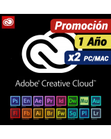 Adobe Creative Cloud |12 Meses | 2PC/Mac | Todas las aplicaciones |