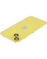 Tapa Trasera de Cristal iPhone 14 (Amarillo) (Componentes Preinstalados) (OEM)