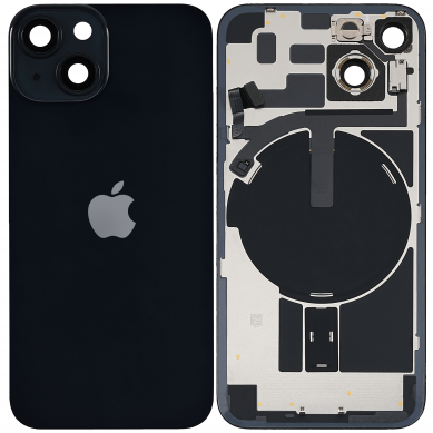 Tapa Trasera de Cristal iPhone 14 (Negro) (Componentes Preinstalados) (OEM)