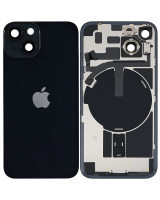 Tapa Trasera de Cristal iPhone 14 (Negro) (Componentes Preinstalados) (OEM)