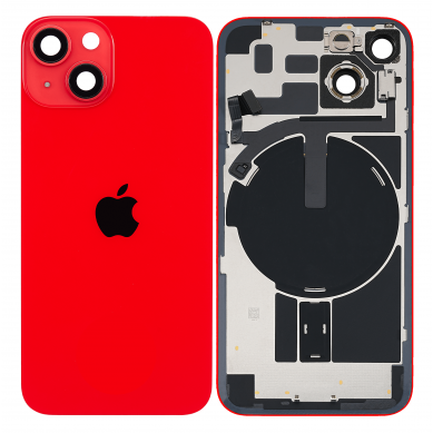 Tapa Trasera de Cristal iPhone 14 (Rojo) (Componentes Preinstalados) (OEM)