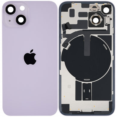 Tapa Trasera de Cristal iPhone 14 (Morado) (Componentes Preinstalados) (OEM)