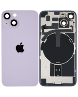 Tapa Trasera de Cristal iPhone 14 (Morado) (Componentes Preinstalados) (OEM)
