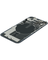 Tapa Trasera de Cristal iPhone 14 Plus (Negro) (Componentes Preinstalados) (OEM)