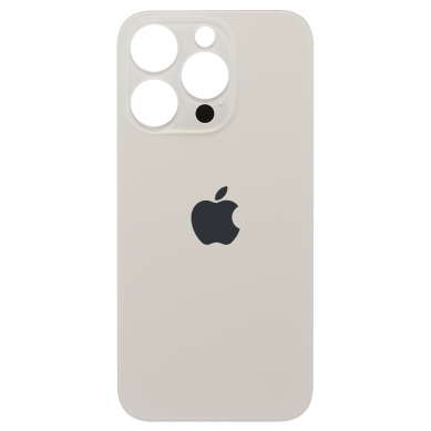 Tapa Trasera de Cristal iPhone 14 Pro (Agujero cámara ampliado) (Oro) (OEM)