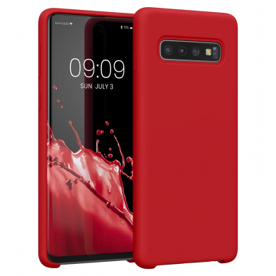Funda de Silicona Extra Suave Samsung Galaxy S10 (Rojo)