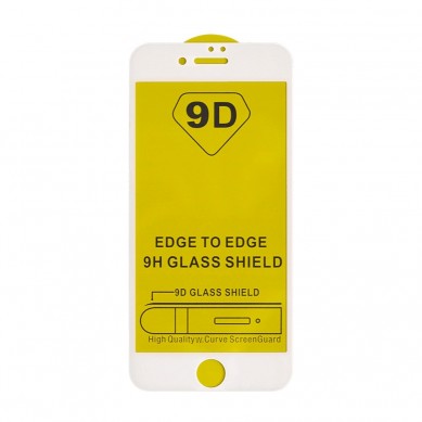 Cristal Templado 9D para iPhone 6 Negro