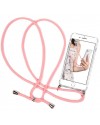 Funda iPhone 7 Plus / 8 Plus Transparente con Cordón Rosa