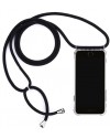 Funda iPhone 12 Mini Transparente con Cordón Negro