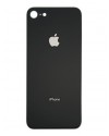 Tapa Trasera de Cristal iPhone 8 Negra (Agujero cámara ampliado)