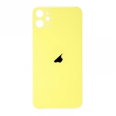 Tapa Trasera de Cristal iPhone 11 (Agujero Ampliado) (EU) (Amarillo)