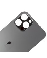 Tapa Trasera de Cristal iPhone 12 Pro (Agujero Ampliado) (EU) (Grafito)