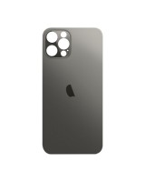 Tapa Trasera de Cristal iPhone 12 Pro (Agujero Ampliado) (EU) (Grafito)