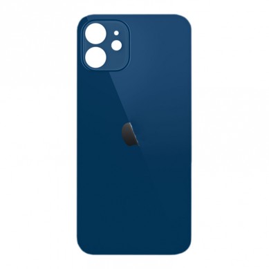 Tapa Trasera de Cristal iPhone 12 (Agujero Ampliado) (EU) (Azul)