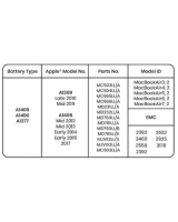 Batería (A1496 / A1405 / A1377) Macbook Air 13'' (A1466) / (A1369) (Fin 2010 - Med 2011) (Original)